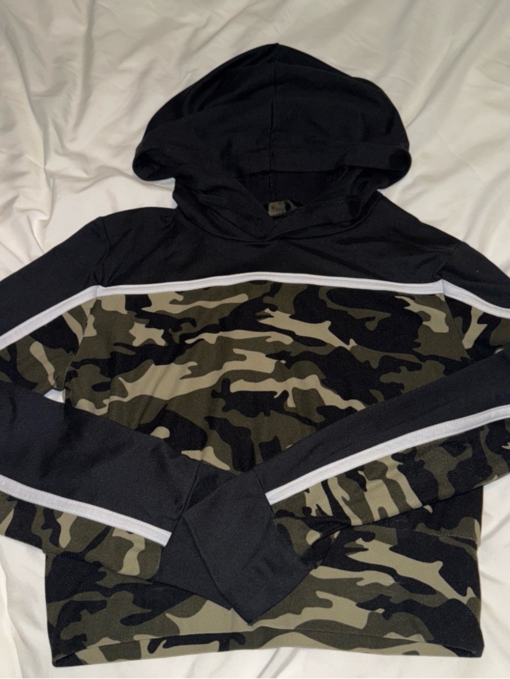 Cozy camo throw over